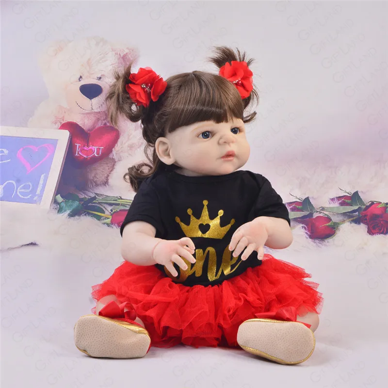 Реалистичная силиконовая кукла младенец куклы всего тела силикона Reborn Baby с