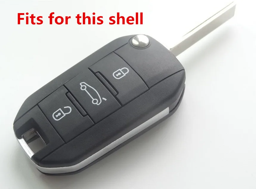 AUTEWODE 2 кнопки Автомобильный ключ силиконовый чехол для Citroen Peugeot 208 508 2008 FOB
