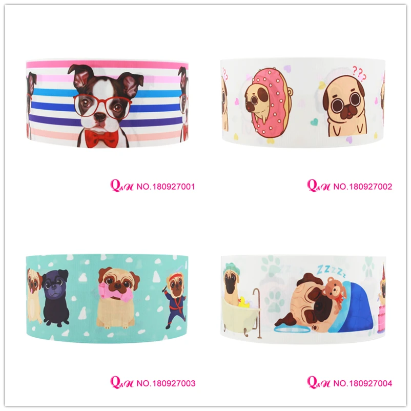 Лента Q &amp N 16 мм 22 25 38 50 75 лента с принтом happy dog из мультфильма корсажная для