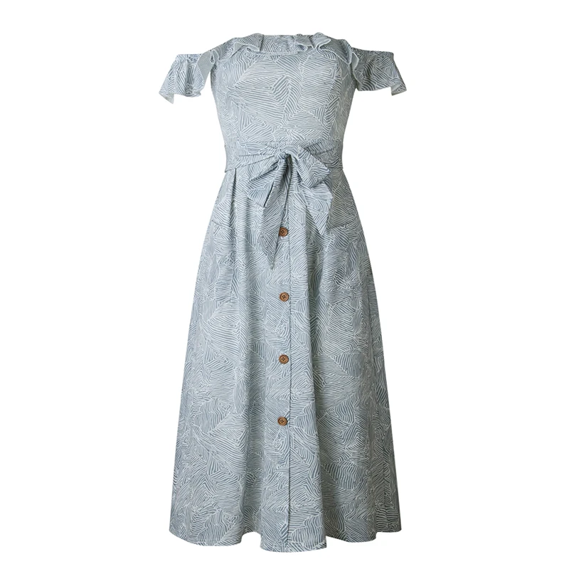 Женское платье-миди с вырезом лодочкой ТРАПЕЦИЕВИДНОЕ Повседневное в стиле