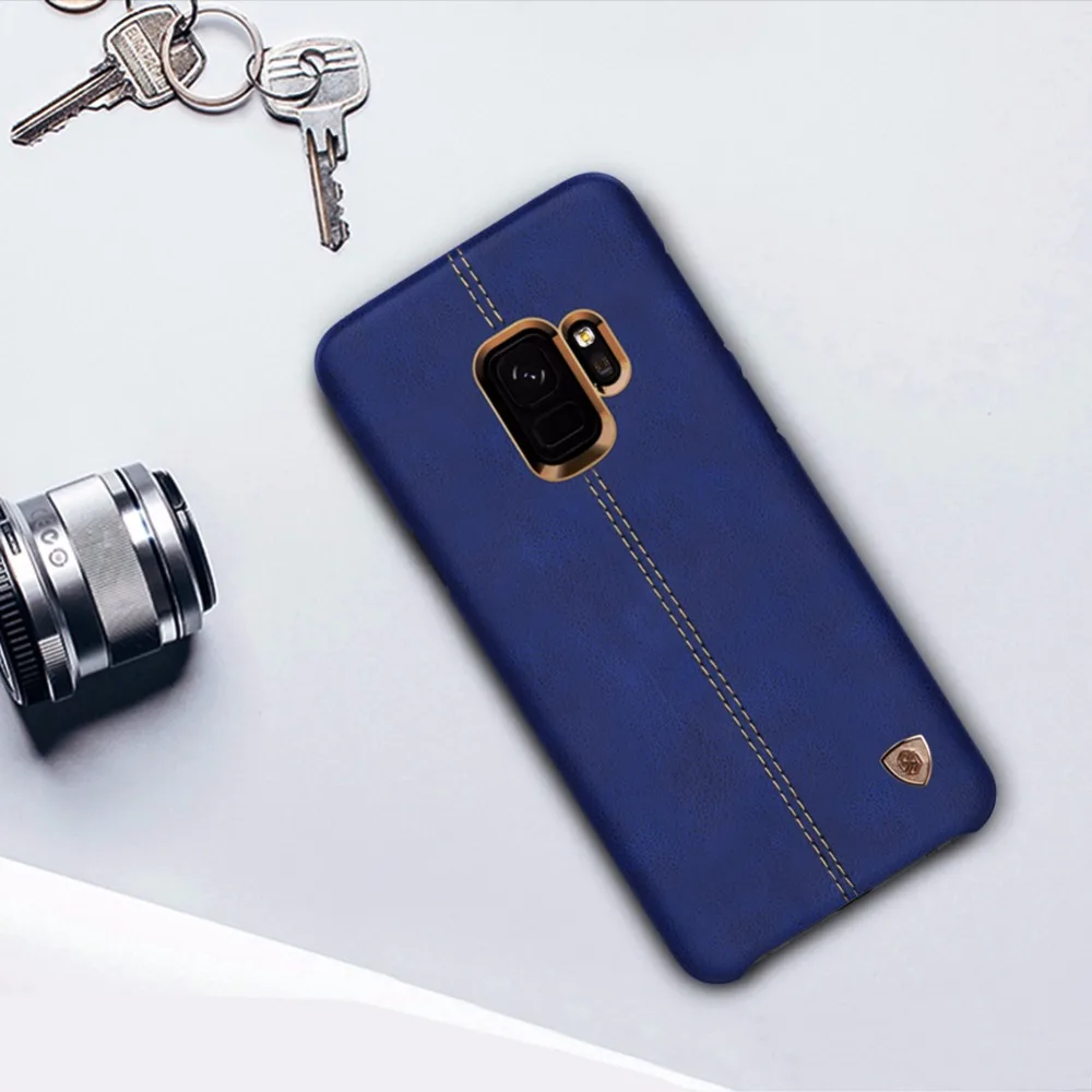 Кожаный чехол-накладка для samsung Galaxy S9 S8 Plus, роскошный чехол NILLKIN Englon отличного качества, посылка в розницу