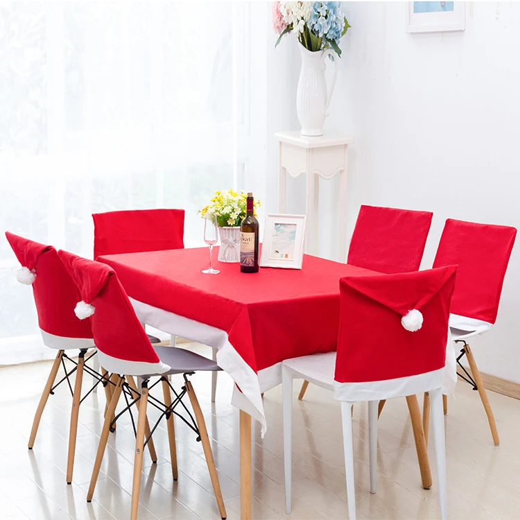 Аксессуары для рождественских кухонных столов чехлов стульев обеденные столы и