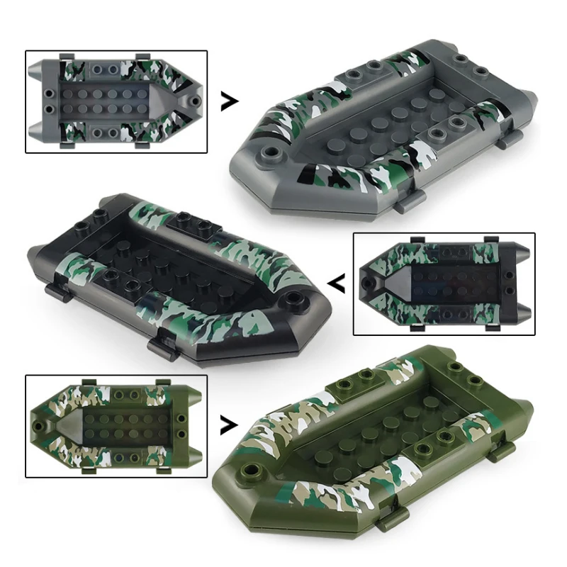 3 цвета солдаты морские военные камуфляжные лодки строительные блоки DIY игрушки