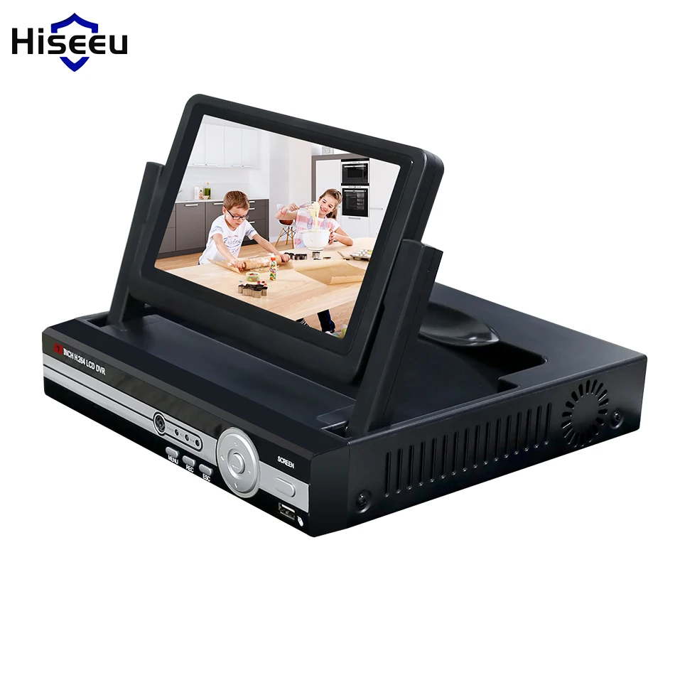 Hiseeu CCTV 4/8 канала 1080N цифрового видео Регистраторы 5IN1 с 7 &quotЖК-дисплей Экран Hybrid DVR