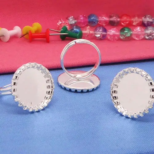 10 шт./партия обжимные детали для кабошона|silver plated copper|cameo settingsilver |