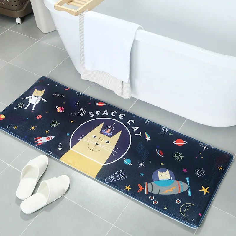 Кошачий мультяшный Коврик для двери кухонный коврик молитвы Забавный милый узор