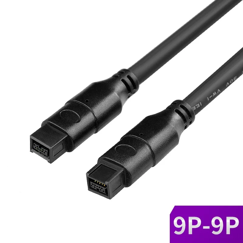IEEE1394B Data Cable 1394 9P to 9P 9P-9P 9 Pin to 9Pin Industrial Surveillance Camera Cable Firewire 800 Mbps 8M 10M 15M 10cm 0 1m white ieee 1394 ieee1394 6pin female to 1394b 9pin male firewire 400 to 800 adapter cable