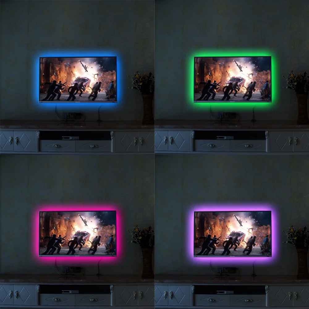 Светодиодная лента Lumiparty 1 м 60 светодиодов с usb-портом SMD5050 RGB набор меняющих цвет