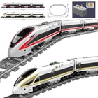 Новый Электрический поезд с питанием от батареи город Fuxing высокоскоростной рельс DIY строительные блоки кирпичи Подарочные игрушки