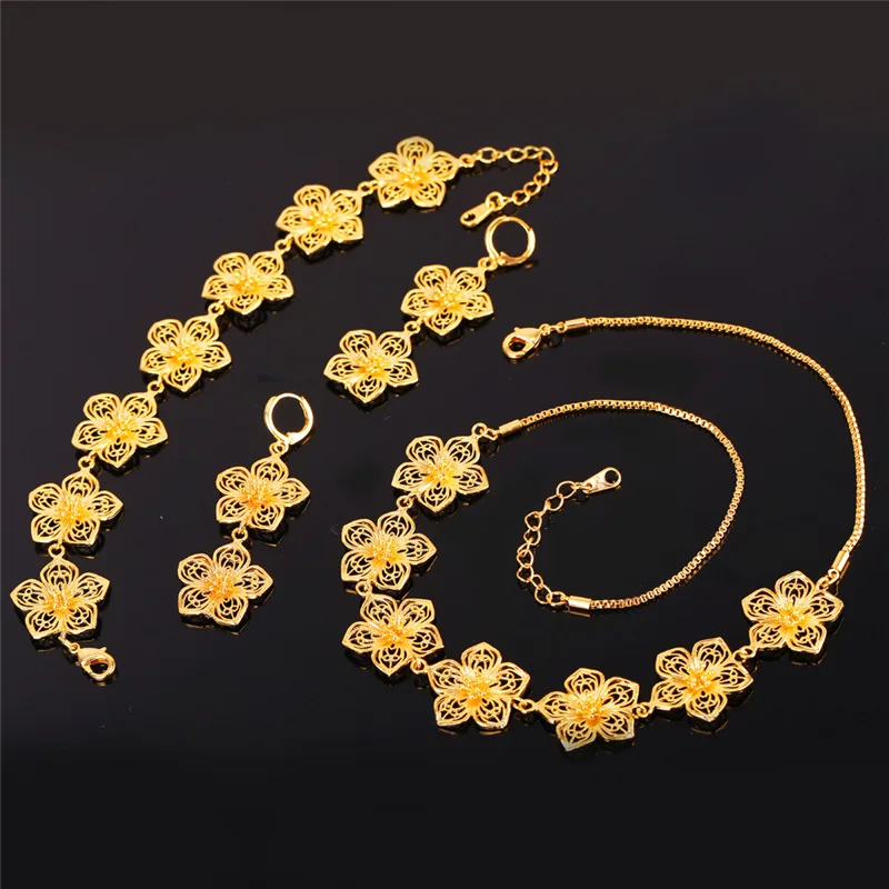 Женский винтажный комплект из колье серёг и браслета|necklace earring bracelet set|jewelry sets for
