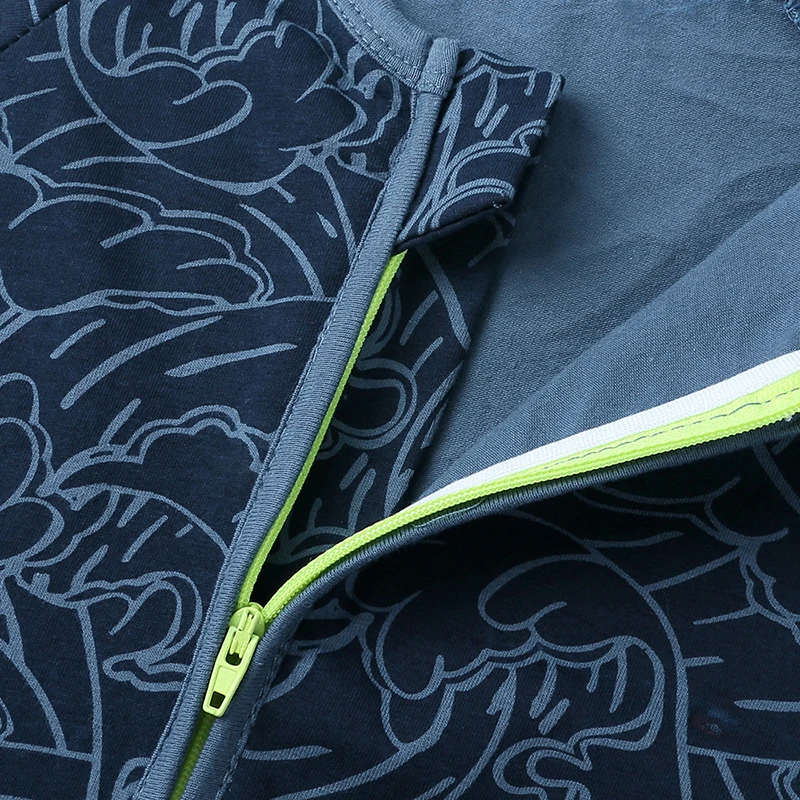 Летняя одежда для маленьких мальчиков комбинезон на молнии с короткими рукавами