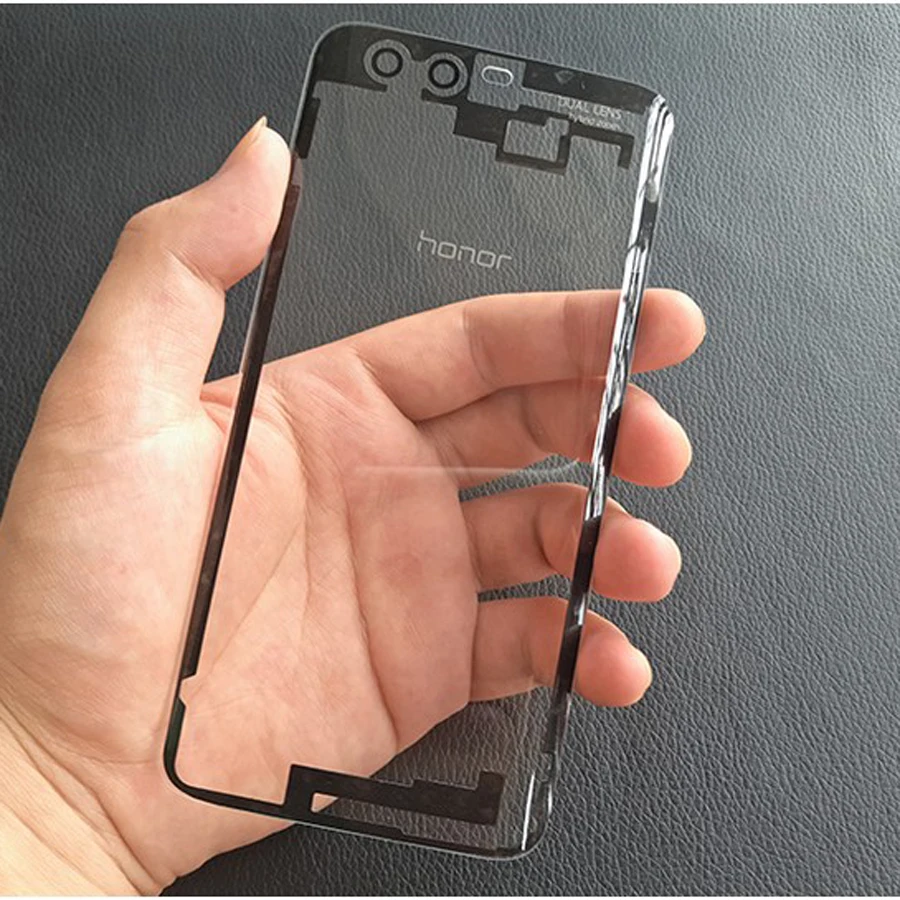 Для huawei Honor 9 Задняя стеклянная крышка батареи Задняя Дверь Корпус чехол панель Задняя стеклянная крышка Замена Прозрачный/сапфировый синий