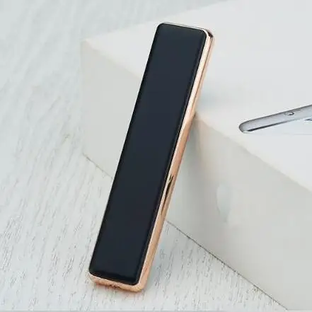Электронная зажигалка, Usb перезаряжаемая зажигалка, беспламенная курительная зажигалка, роскошная металлическая ультратонкая зажигалка для мужчин