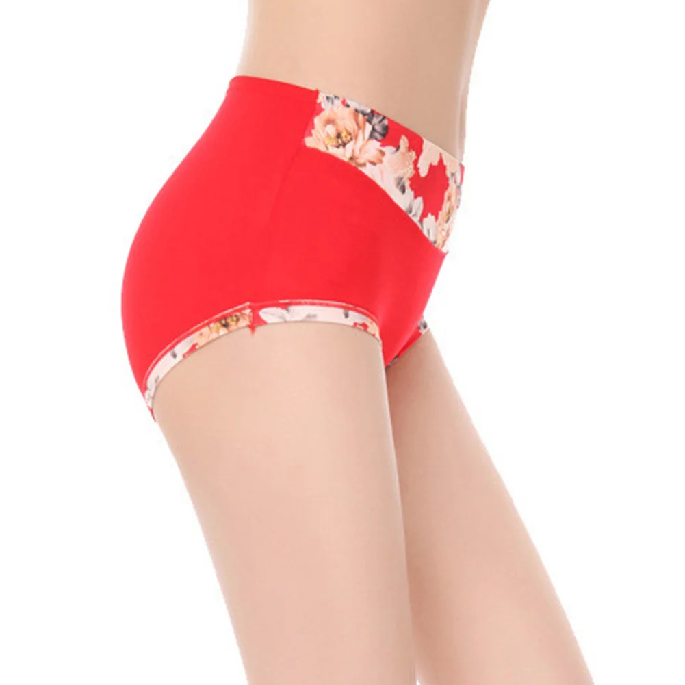 Женские трусы с цветочным принтом нижнее белье из бамбука для похудения | Женская