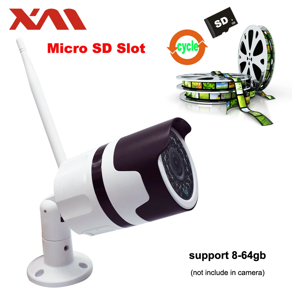 XM Sony IXM323 Беспроводная 3.0MP наружная Водонепроницаемая цилиндрическая ip камера Wifi
