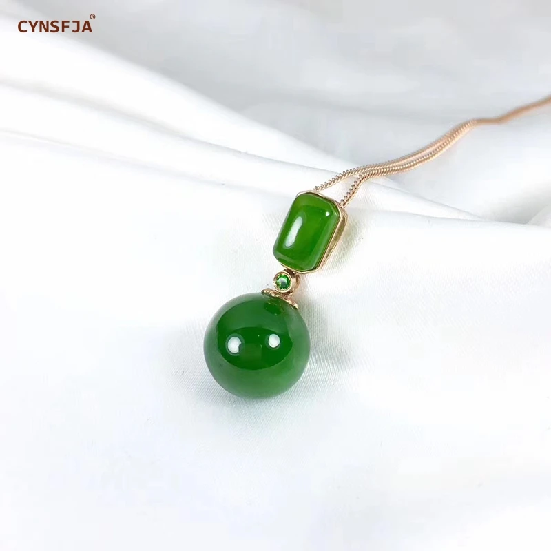 Certified Natural Hetian Jade Jasper Inlaid With 18K Gold Lucky Jade Pendant Hand Carved High Quality S925 Necklace Best Gifts