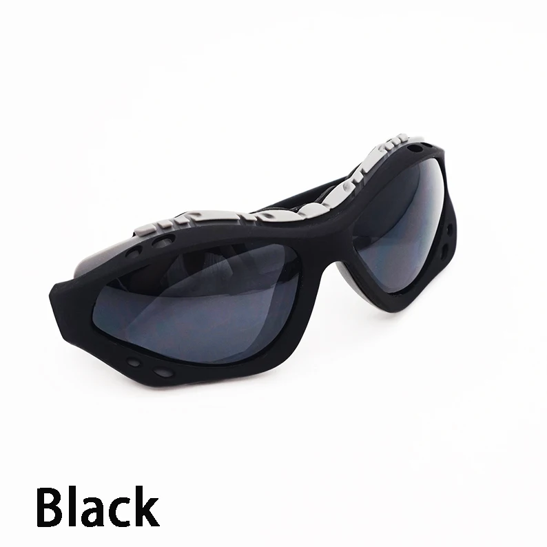 Black no case Модные лыжные очки, лыжные очки, солнцезащитные очки, ветрозащитные очки для верховой езды, HD УФ очки для сноуборда, женские и мужские очки для улицы - Цвет: Black no case