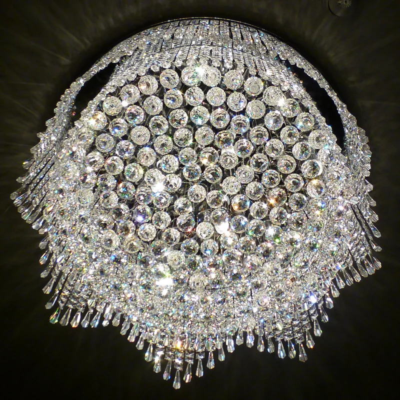 

new design crystal round chandelier modern luxury living room lights