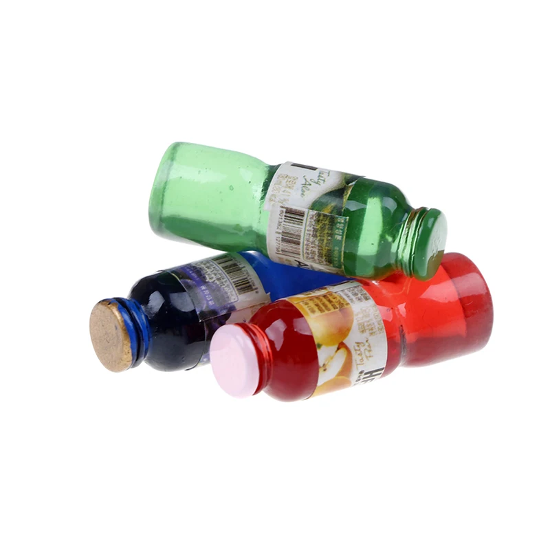 

5pcs/set Mini Drink Bottle Toys doll house Miniature Toy Doll drink Kitchen living room Decor Accessories