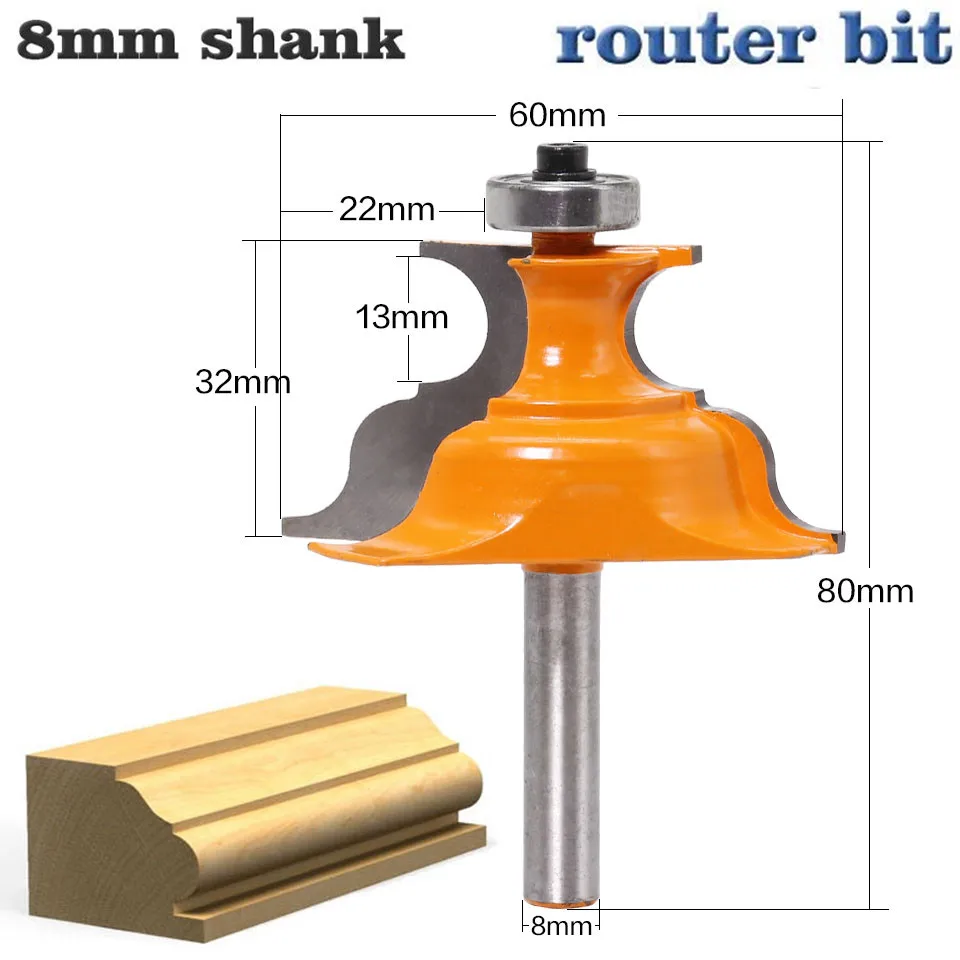 1Pc 8mm Shank Small Furniture &amp Pedestal Base Molding Wood Router Bit woodworking router bits Milling Cutting Tools | Инструменты