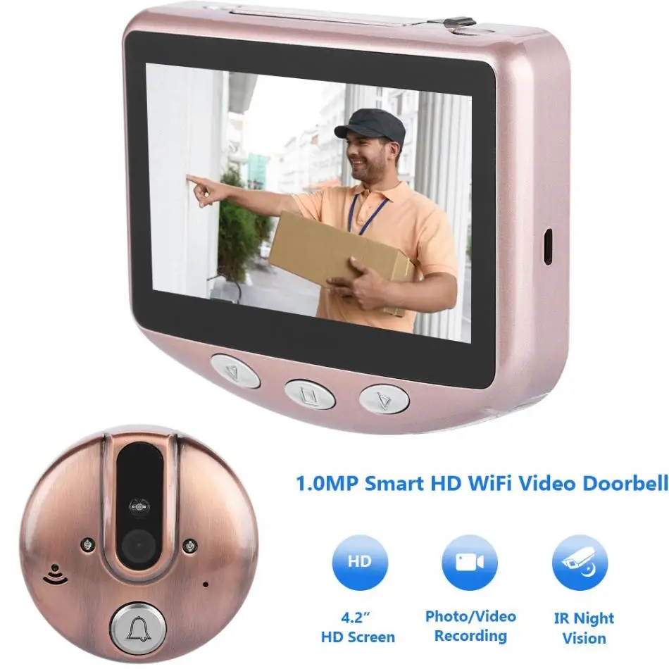 R101 720P 4,3 дюймов Смарт HD WiFi видео дверной звонок камера беспроводной ИК домофон дверной звонок deurbel timbre inalambrico внешний