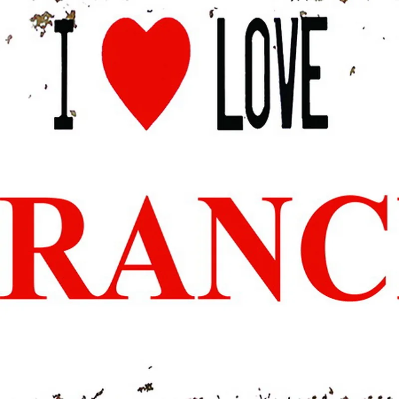 Металлическая Декоративная табличка с надписью I Love France в винтажном стиле