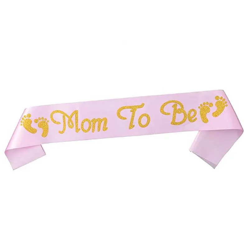 Прекрасный собака следы Mom to Be поясом для маленьких мальчиков девочек baby Shower Пол вечерние украшения Для женщин объявление беременности полезное, подарки - Цвет: 01