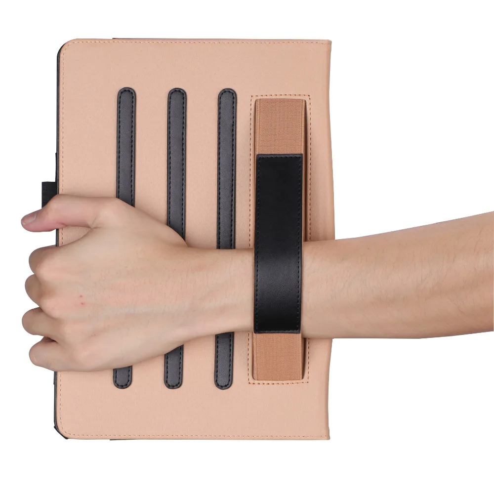 Тонкий кожаный магнитный смарт-чехол с ремешком на руку для Samsung Galaxy Tab S4 10 5 T830 T835