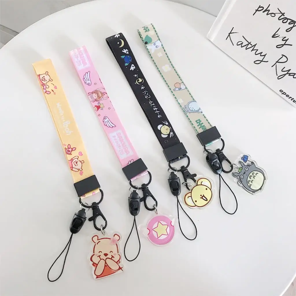 Cardcaptor Sakura Sesame Street totoro stitch Монстры шаблон ремень для телефона ремешок на запястье короткий Канат