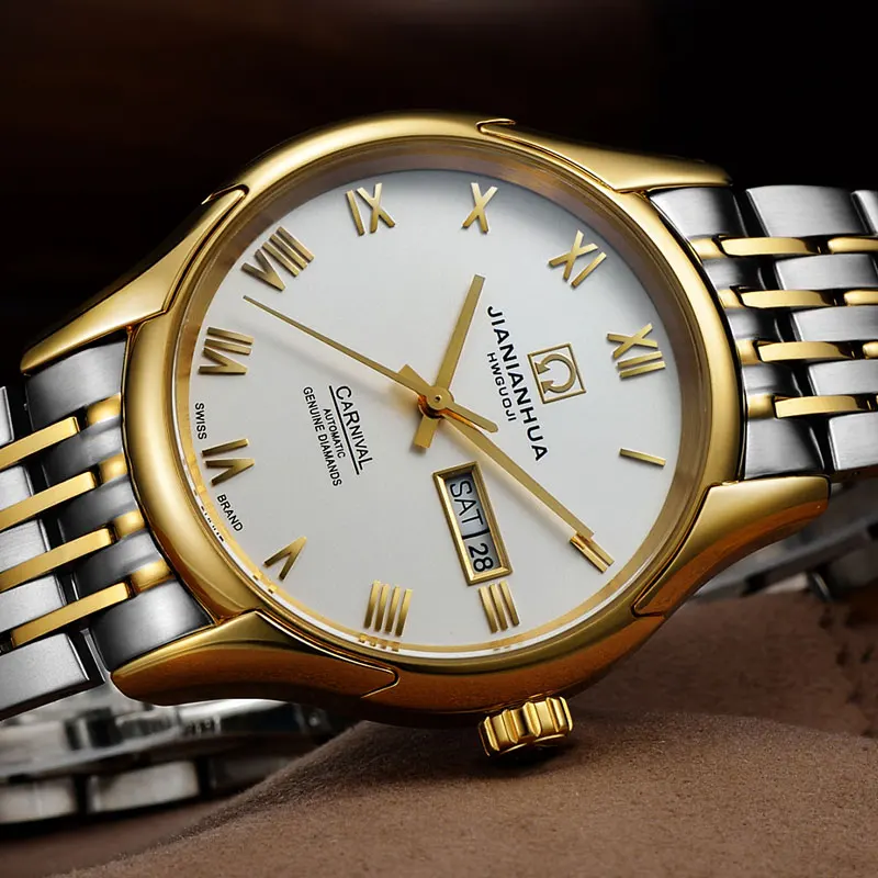 2017 Новая Мода Карнавал коммерческая часы полностью автоматические механические