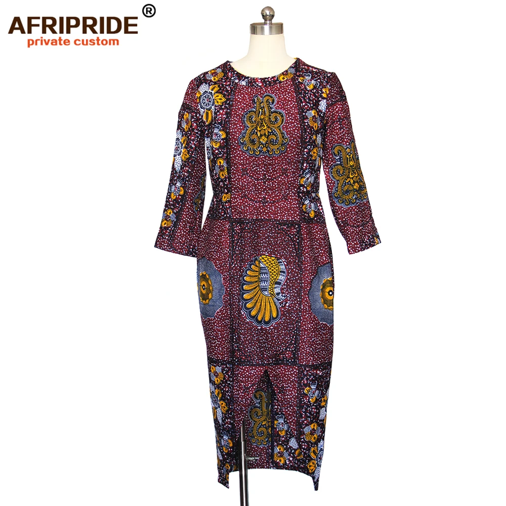 Женское платье с круглым вырезом рукавом три четверти и разрезом|dress for|dress for