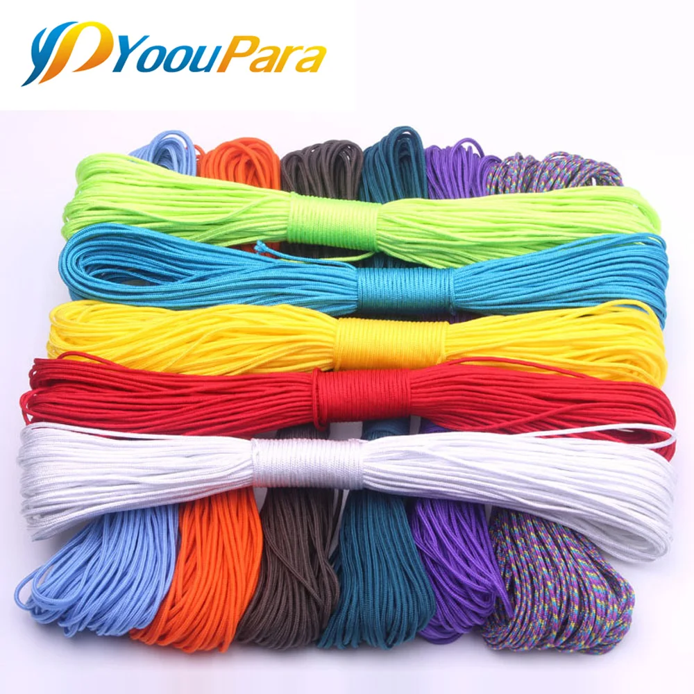 100 цветов Paracord 2 мм футов 50 одна подставка шнур Paracorde для изготовления ювелирных
