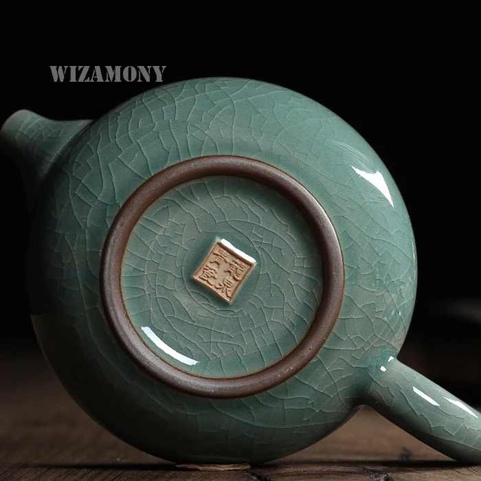 Китайская Золотая рыбка кракле глазурь 190 мл Longquan Celadon Zisha керамика искусство