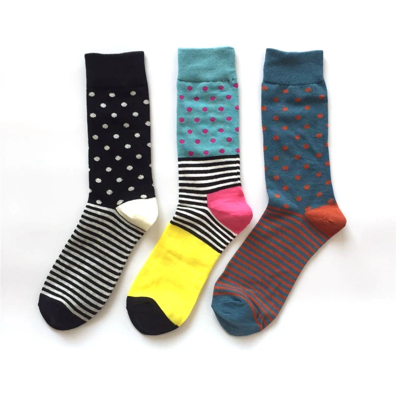 XLJZSD 1pair 2019 New ARRIVAL British Style Man Socks Fashion Brand Stripe Flamingo Knee-High Cotton Autumn &amp Winter XZM033 | Мужская