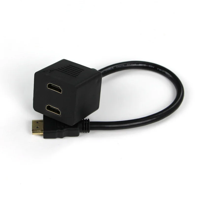 100 шт. 0 3 м новый сплиттер HDMI V1.3 4 k hdcp 1080 p штекер в 2 X мама Y порта адаптер кабель|hdmi