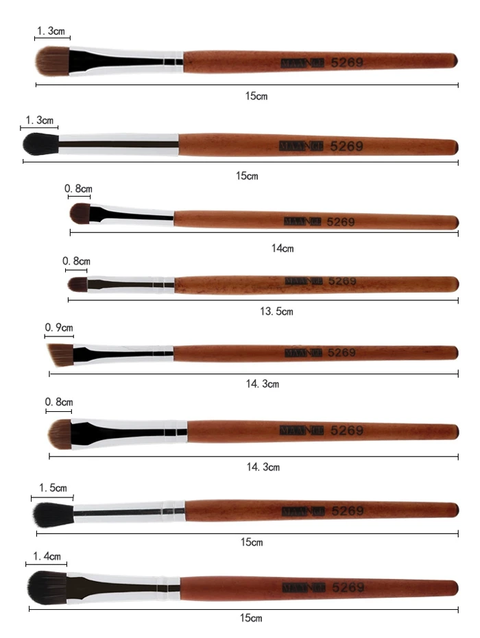 

15 Pcs Nylon Makeup Brushes Set