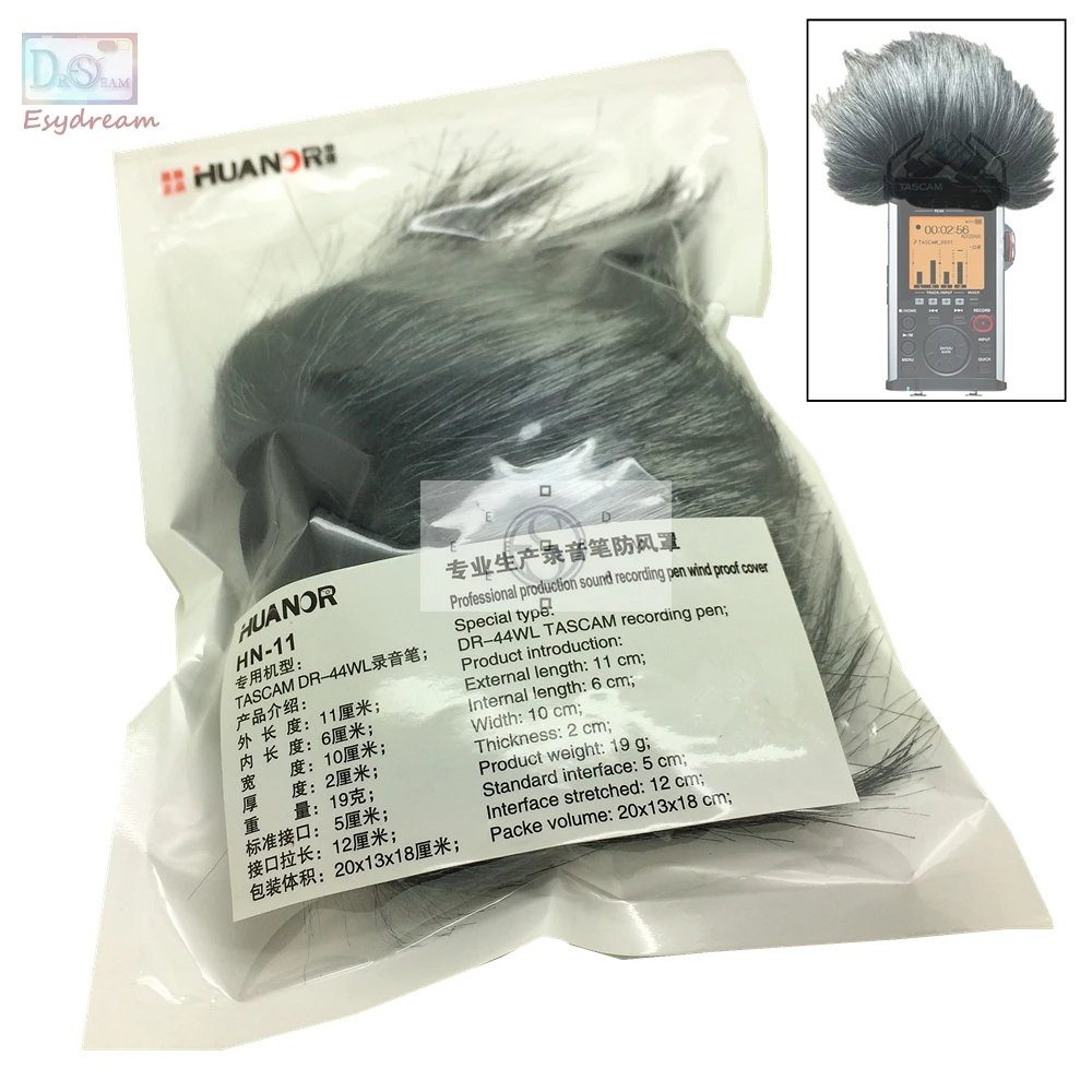 DR44WL MIC открытый Меховой чехол ветровое стекло муфта для TASCAM DR 44WL микрофон Deadcat
