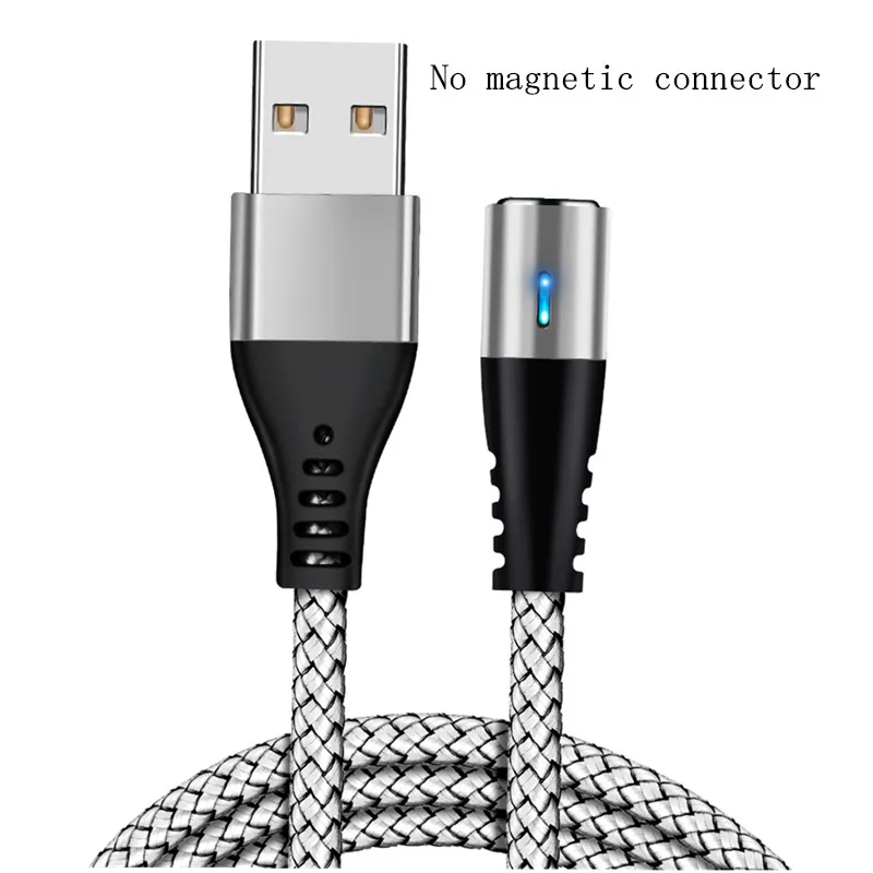 Only wire no plug Олаф Круглый Магнитный кабель для iphone Xs max 7 8 plus Быстрая зарядка type C Micro Usb шнур для samsung S9 S10 кабели для мобильных телефонов - Цвет: Only wire no plug
