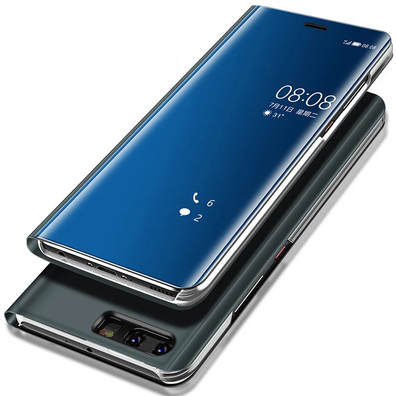 Зеркальный умный чехол для Huawei P20 pro P10 Lite P9 P8 2017 NOVA 3 3I 2 2I Y6 Y5 Y9 2018 Honor V10 9 9I Note10