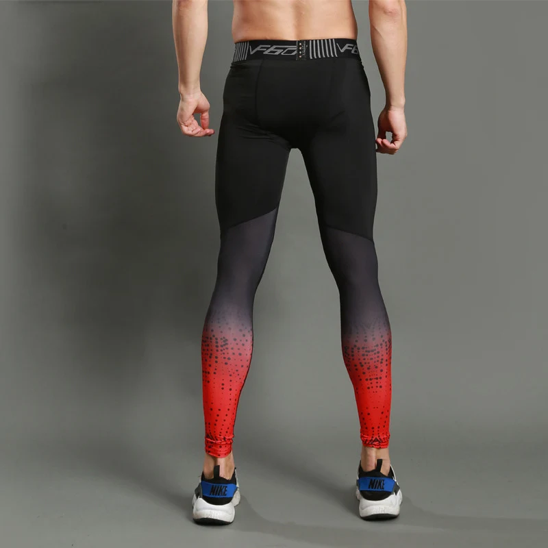 Fitness Running Tights Men 3D Print Compression Sports Leggings Athleisure Sportswear Joggers Jogging Pants Gym Sweatpants | Спорт и