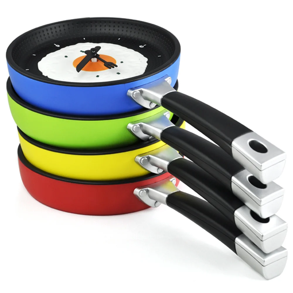 Сковорода современные настенные часы дети цифровые мультфильм домашний Декор 3d