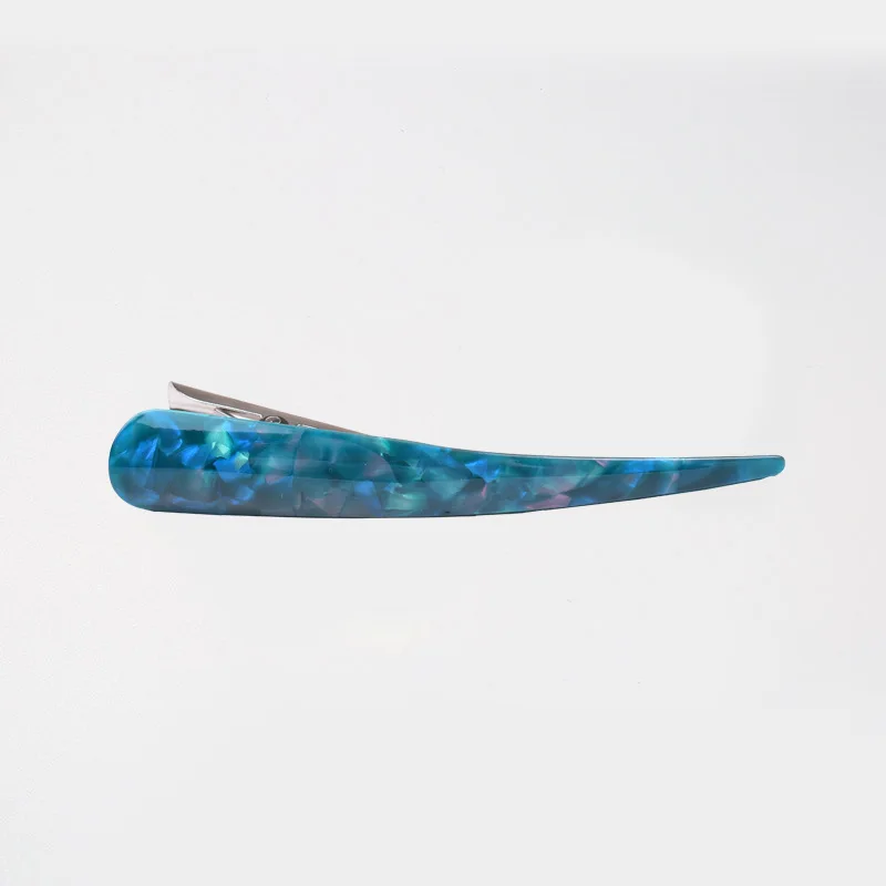 sea blue RE большой яркий красочный заколка для волос с рогом акриловая длинная палочка заколки для волос для душа макияж конский хвост держатель Заколка-краб A34 - Окраска металла: sea blue