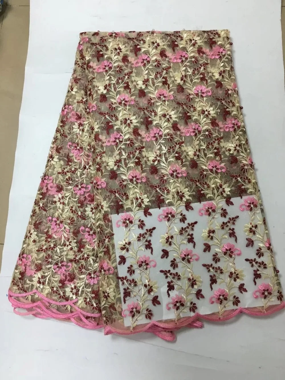 Fashion Flower Lace Fabric African Nigeria France 2018 High Quality Tulle | Дом и сад