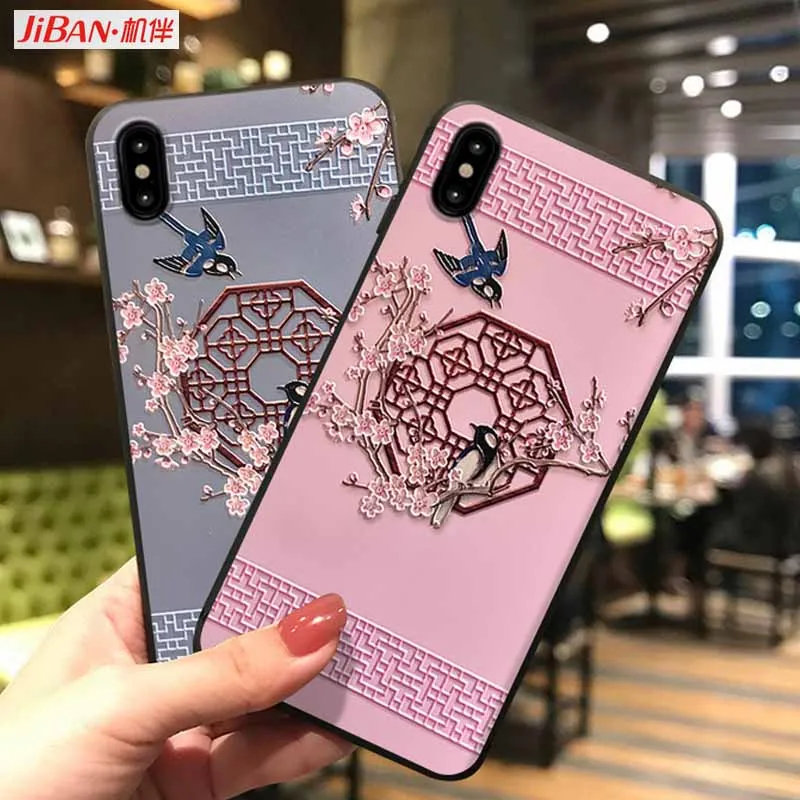 JBAN Этническая Стиль синий рифма дворец чехол для телефона Коврики 20pro 20x 9pro huawei