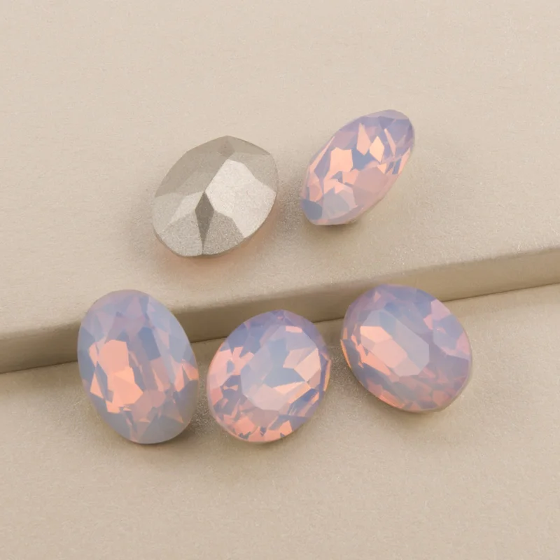 YANRUO #4120 All Sizes Rose Water Opal Oval Point Back Crystal Sew On Rhinestone Strass Fancy Stones For Garment | Дом и сад