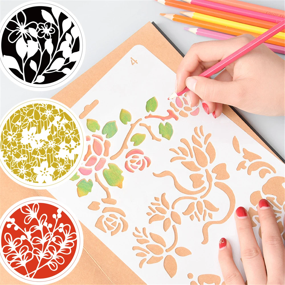 Круглые полые слойные трафареты для настенной живописи скрапбукинг штамповка