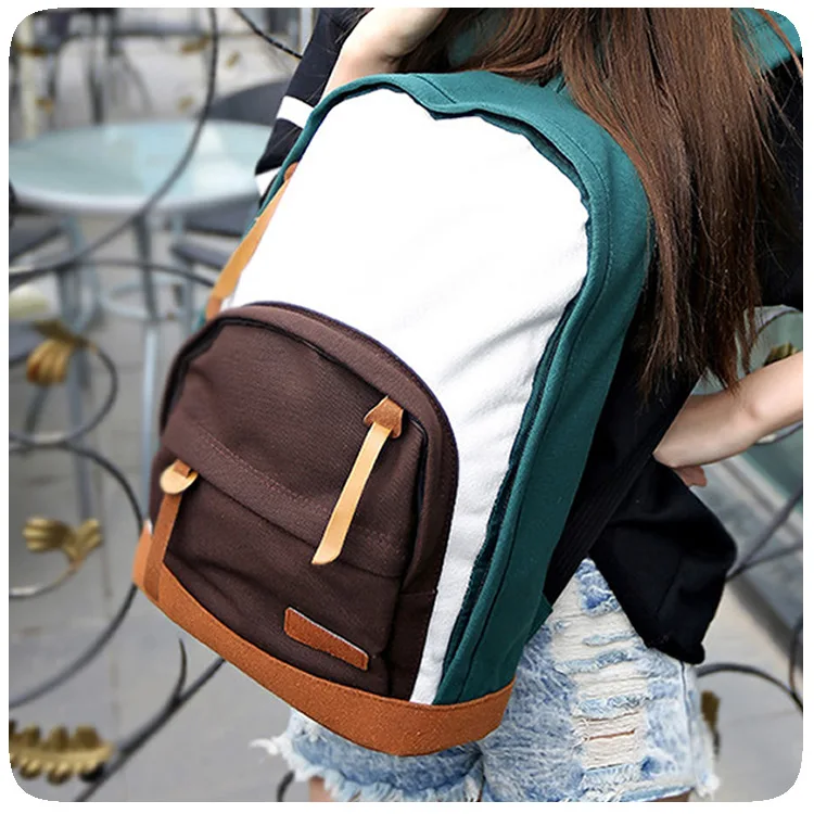 Новый Новинка 2017 года прибыл на каждый день женские цветные холщовые рюкзаки в