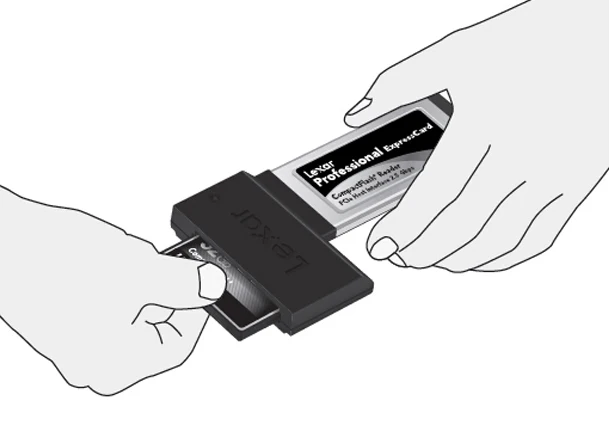 Lexar Professional UDMA 6 высокоскоростная Компактная вспышка CF to ExpressCard 54 мм 34 мм кард-ридер адаптер для ноутбука
