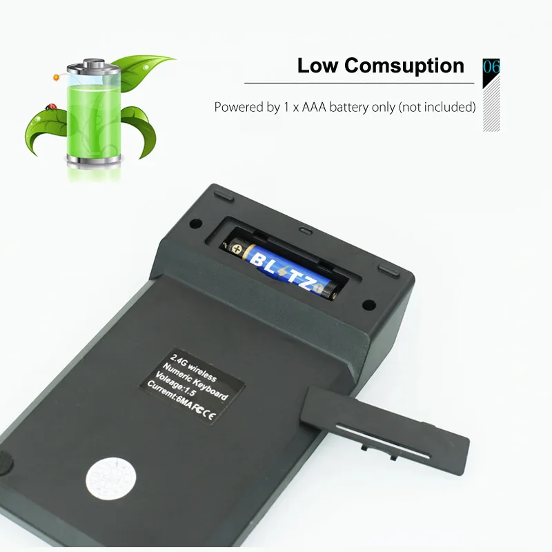 G1 2 4G беспроводная цифровая клавиатура USB ультра тонкая Мини эргономичный номер Pad