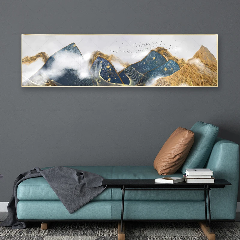 Скандинавские абстрактные геометрические горные пейзажи настенная живопись